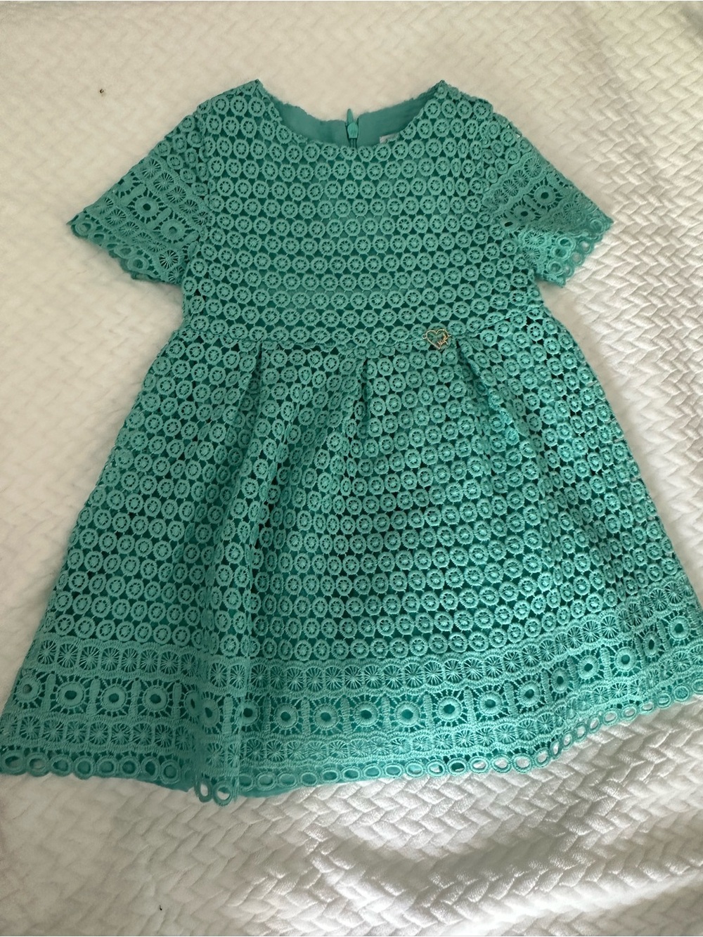 Girls' Teal Lace Party Dress. Mayoral. 2T